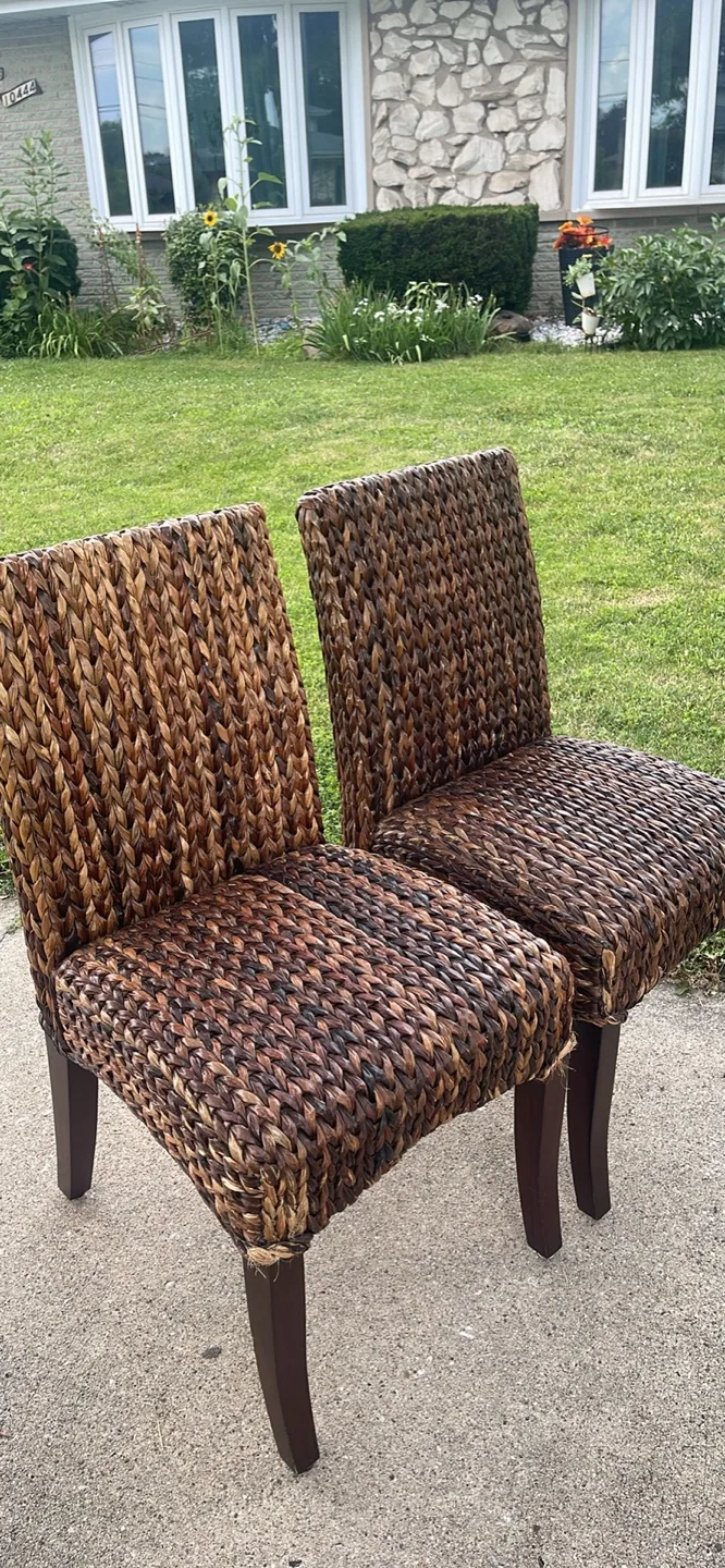 Wicker Dining Chairs - Set of 2 thumbnail