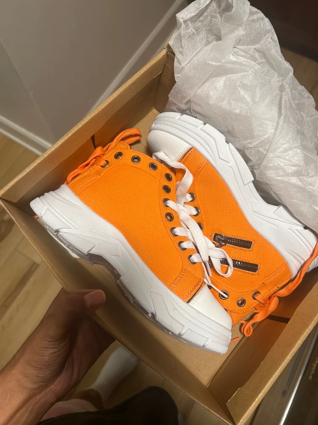 Orange High Top Sneakers thumbnail