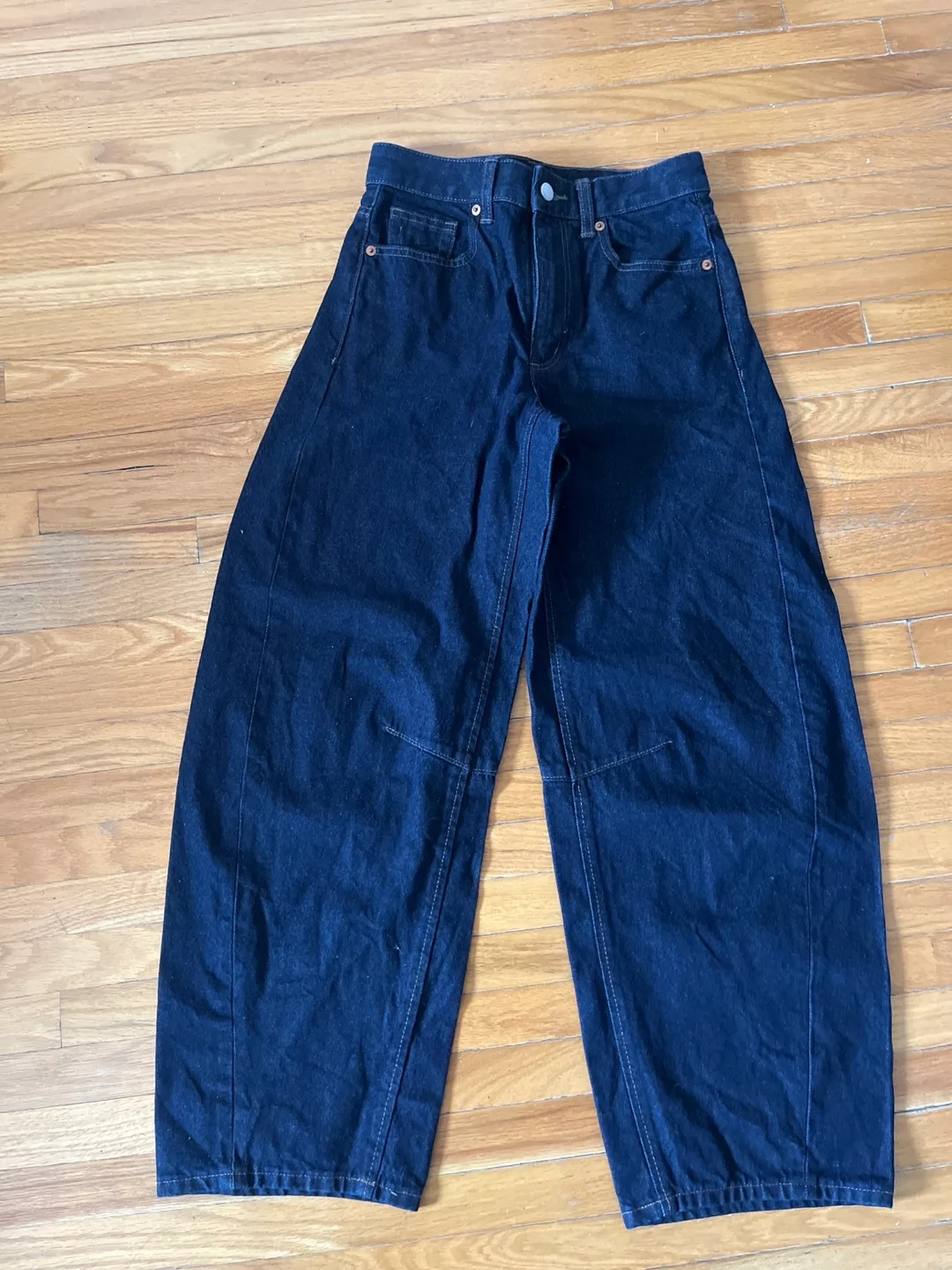 GU Wide Leg Dark Blue Jeans thumbnail
