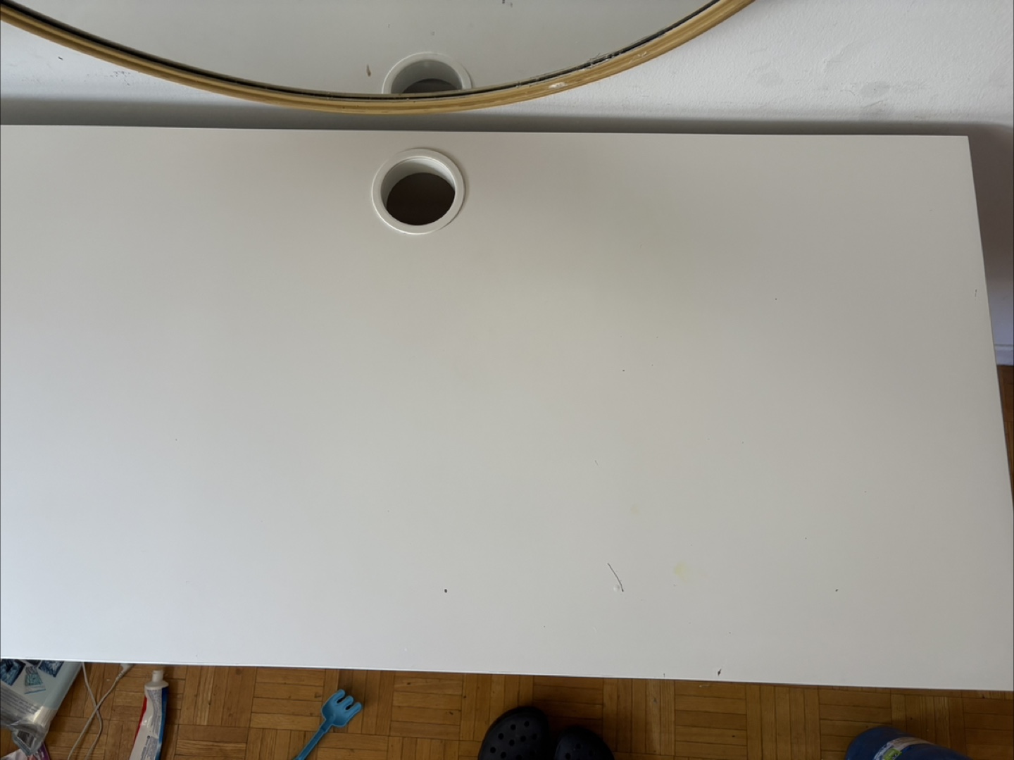 White Desk with Drawer - photo 5