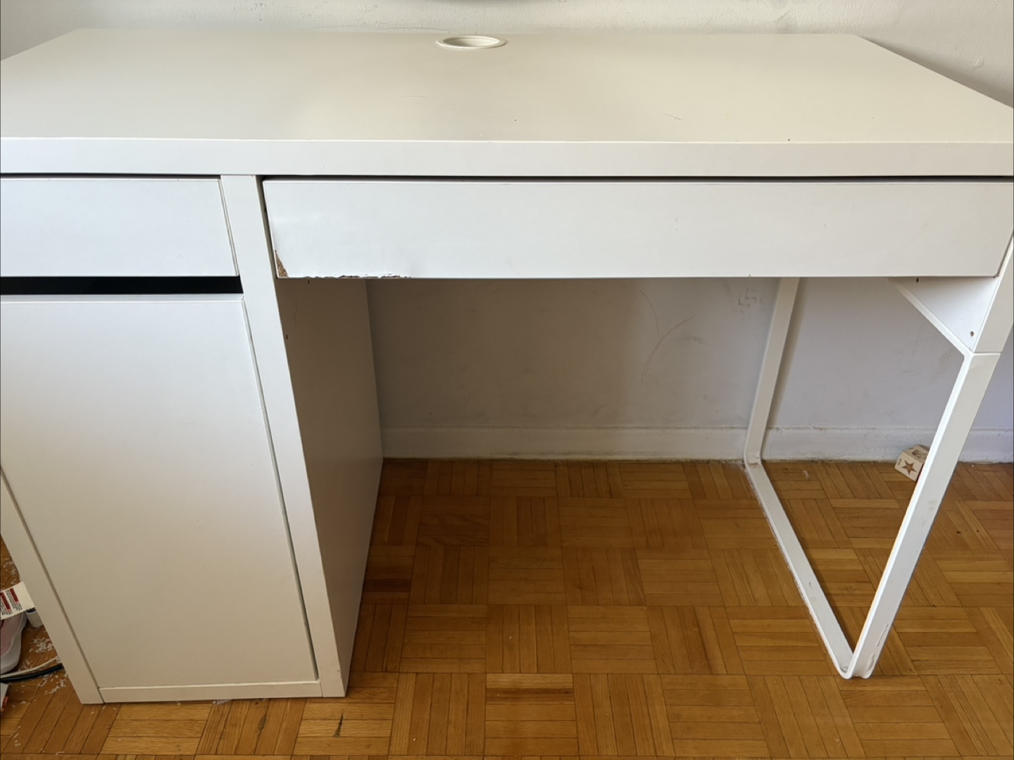 White Desk with Drawer