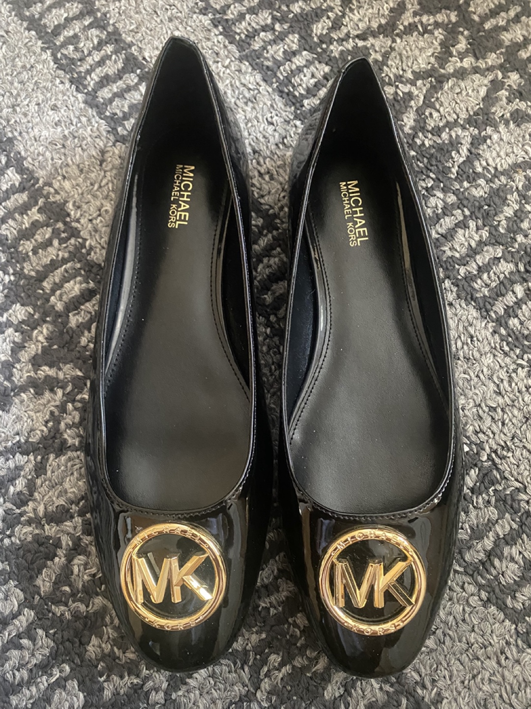 Michael Kors Black Patent Leather Flats BNWOT