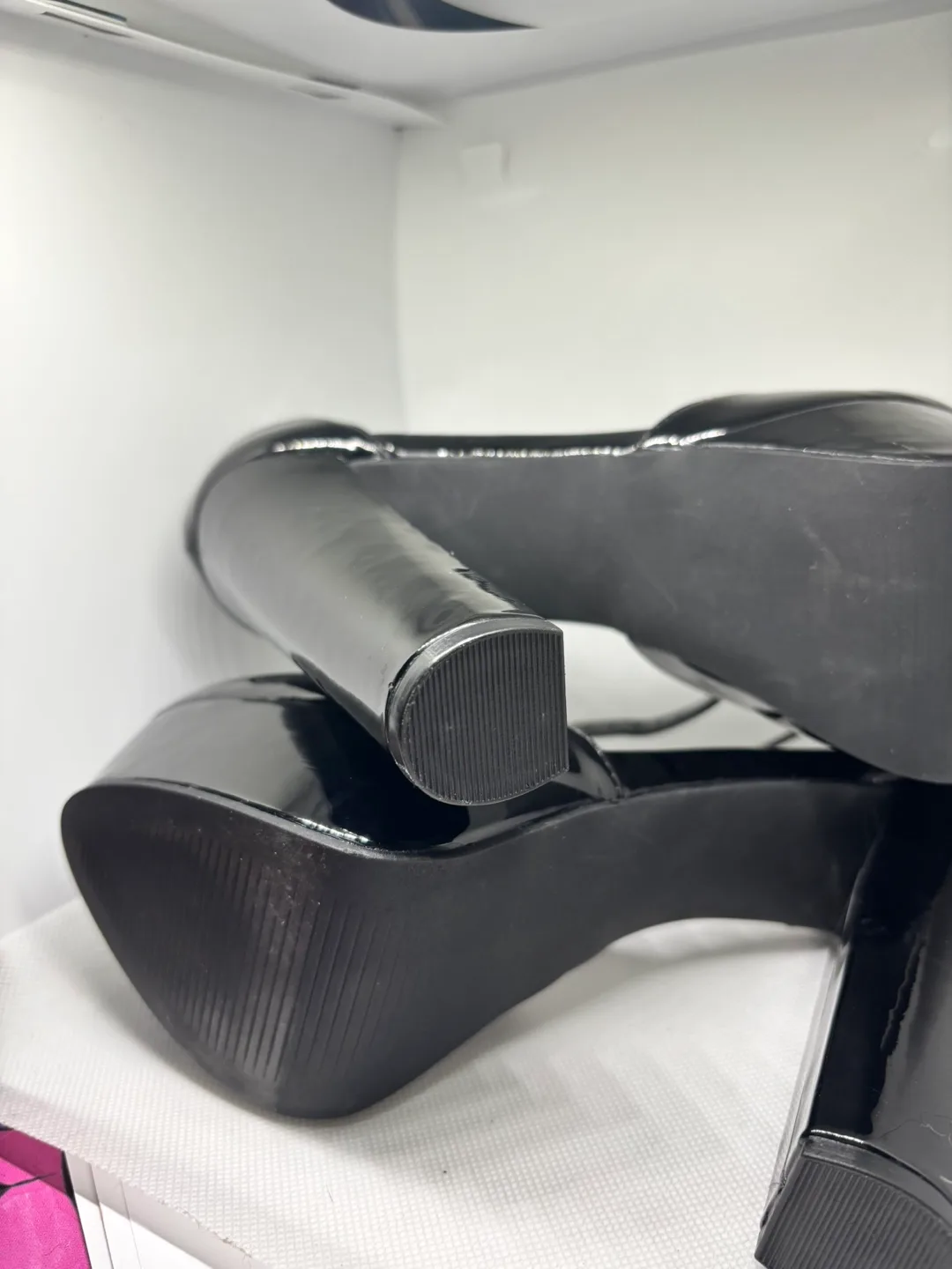 ShoeDazzle Sabrina Black Heels - Size 7 image indicator(2)