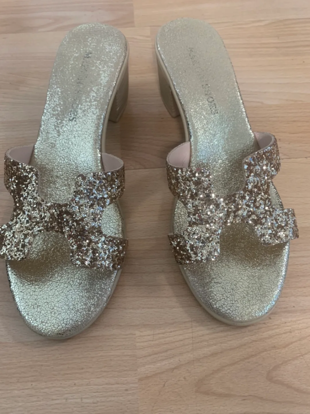 Glittery Gold Sandals - Size 39 thumbnail