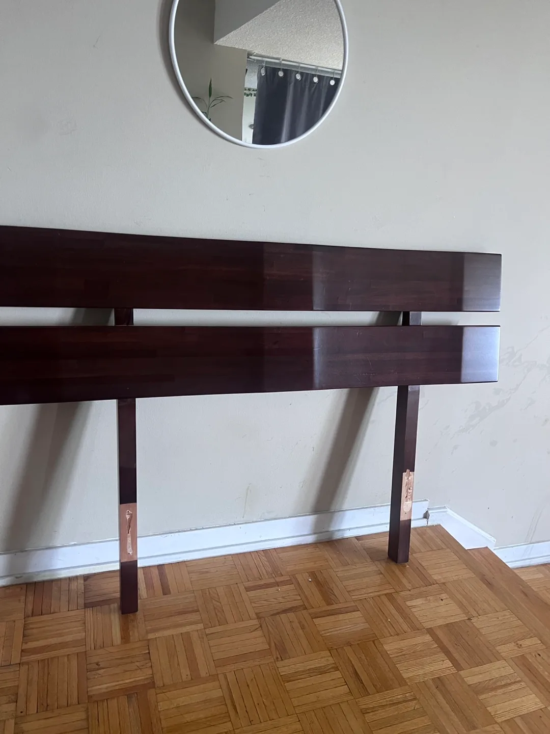 Dark Wood Headboard- Queen size thumbnail