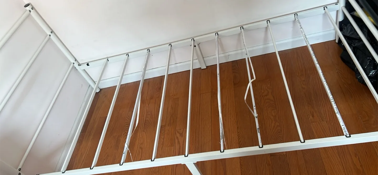 White Metal Bed Frame thumbnail