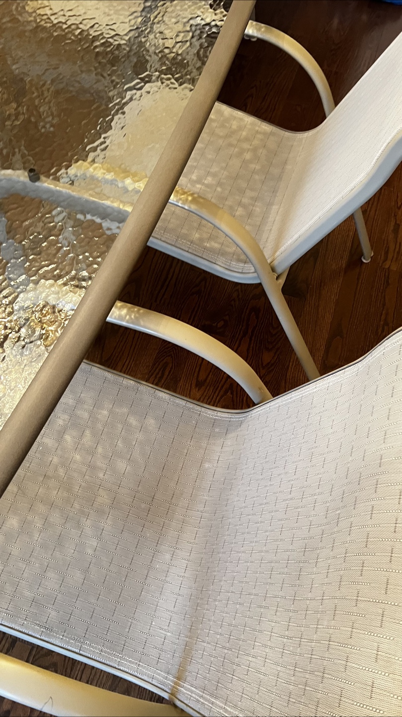 Patio Table with 6 Chairs + floor base - Glass Top - photo 5