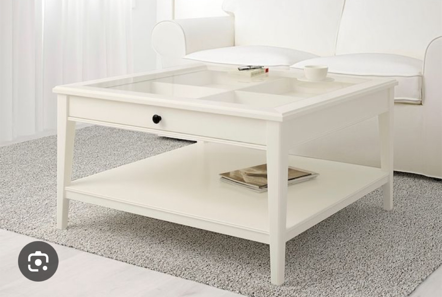 LIATORP Coffee Table - White, 93x93 cm