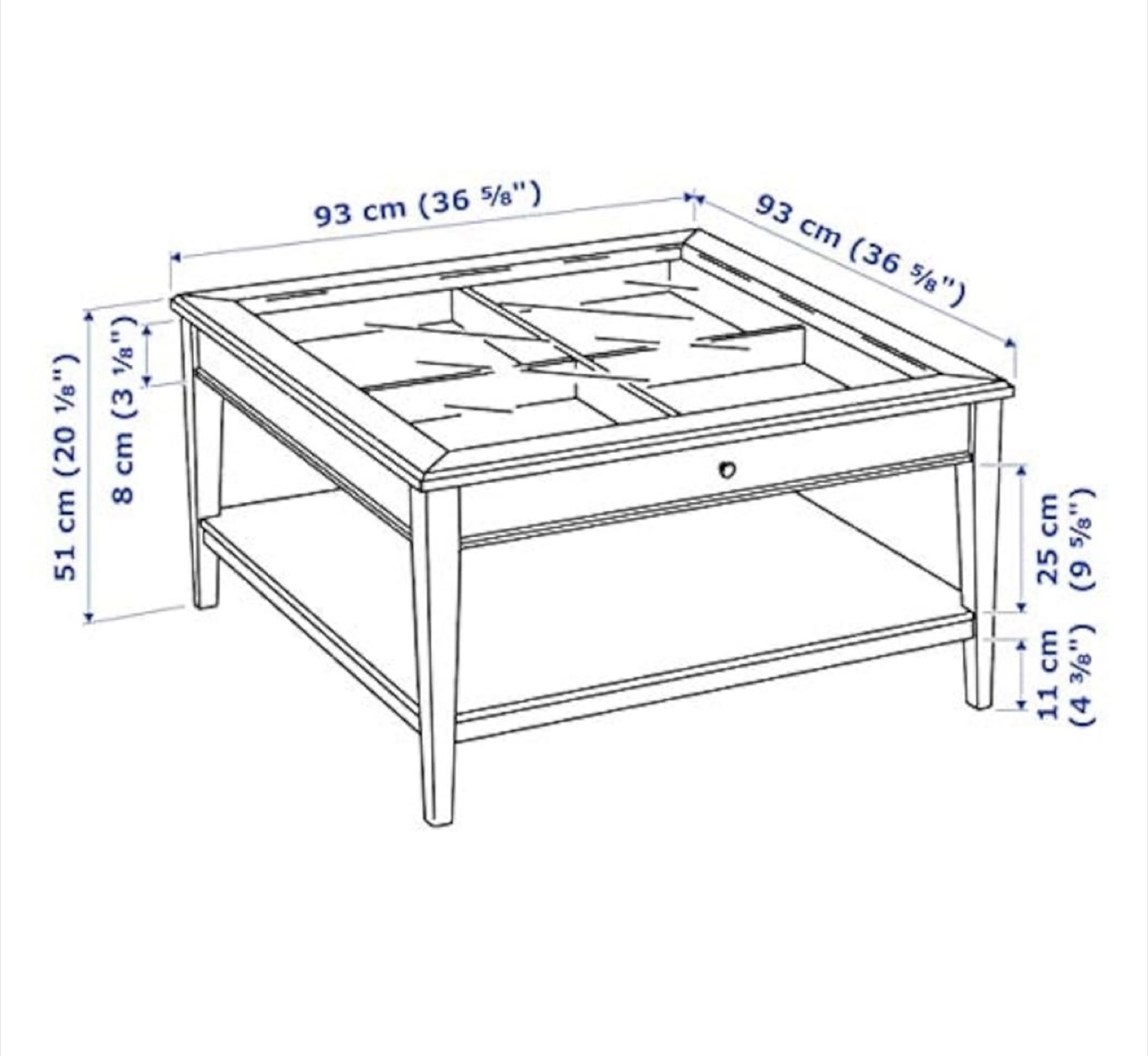 LIATORP Coffee Table - White, 93x93 cm - photo 2