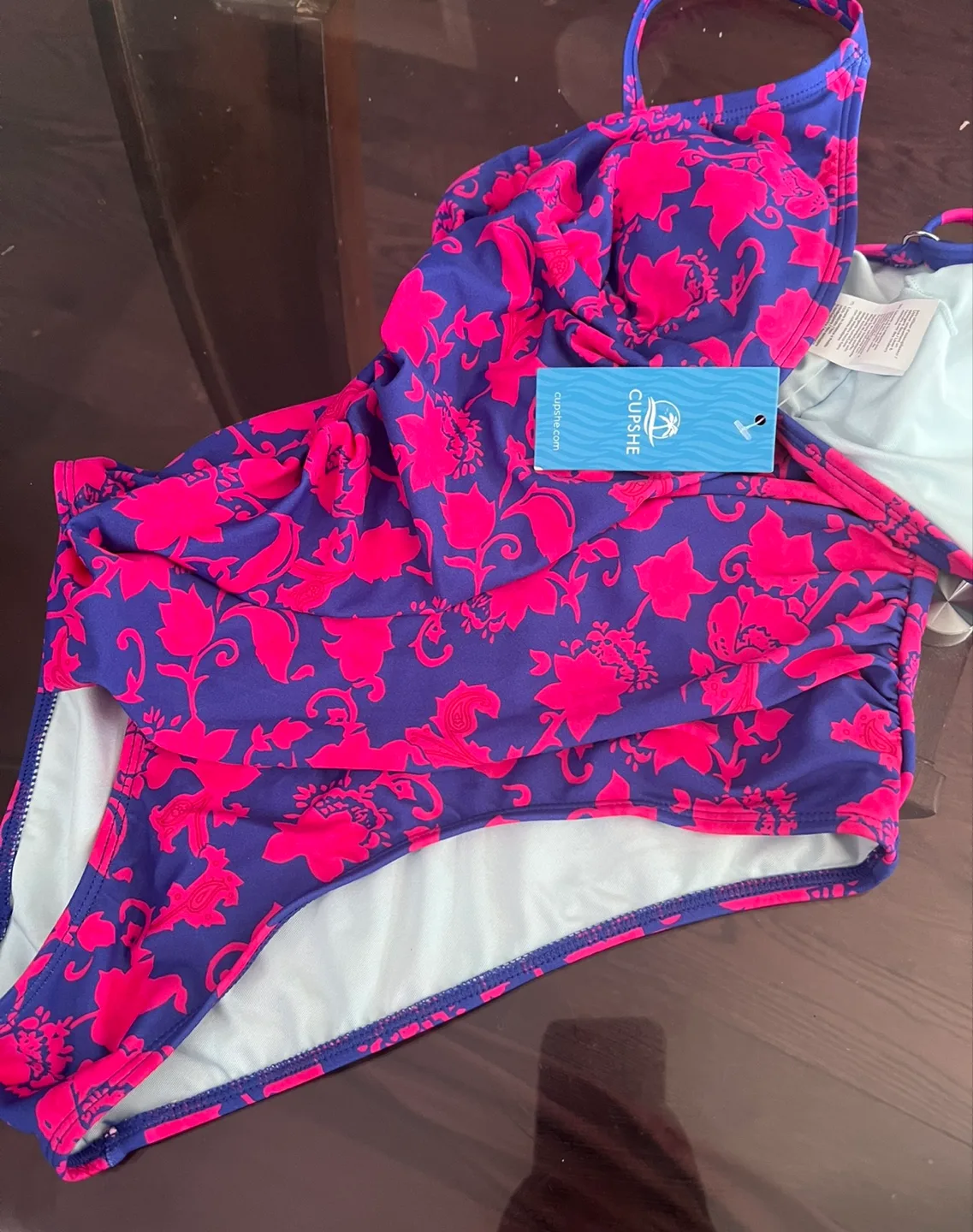 Cupshe Floral Print One Piece Swimsuit image indicator(4)