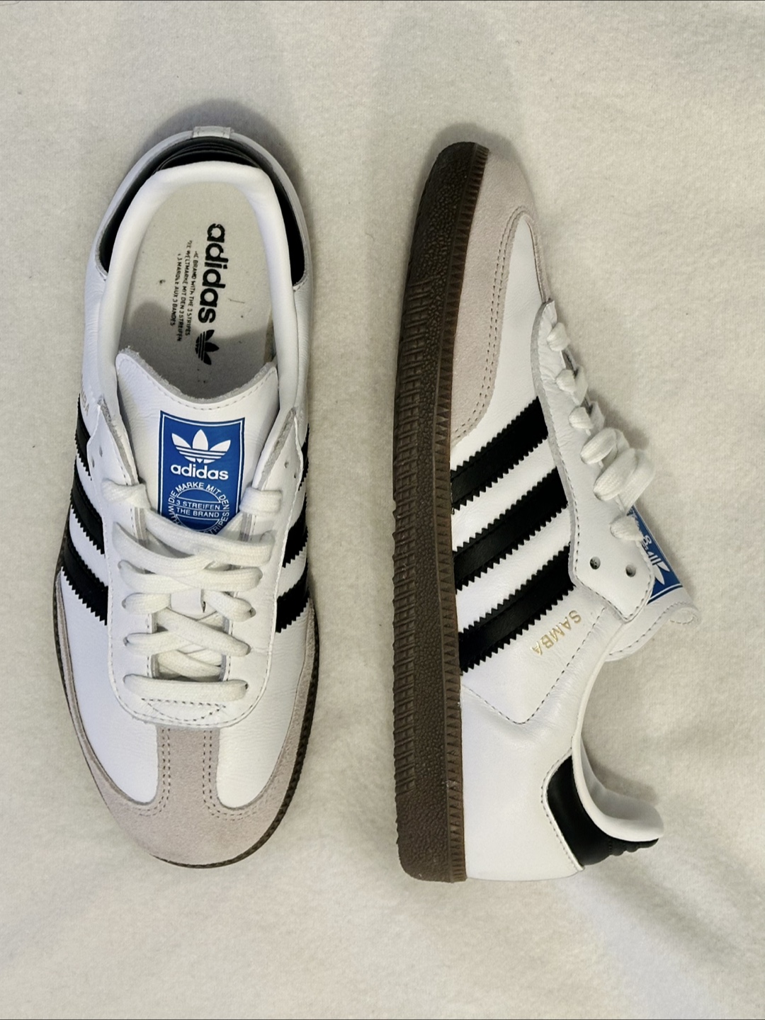 Perfect condition- Adidas Samba White/Black