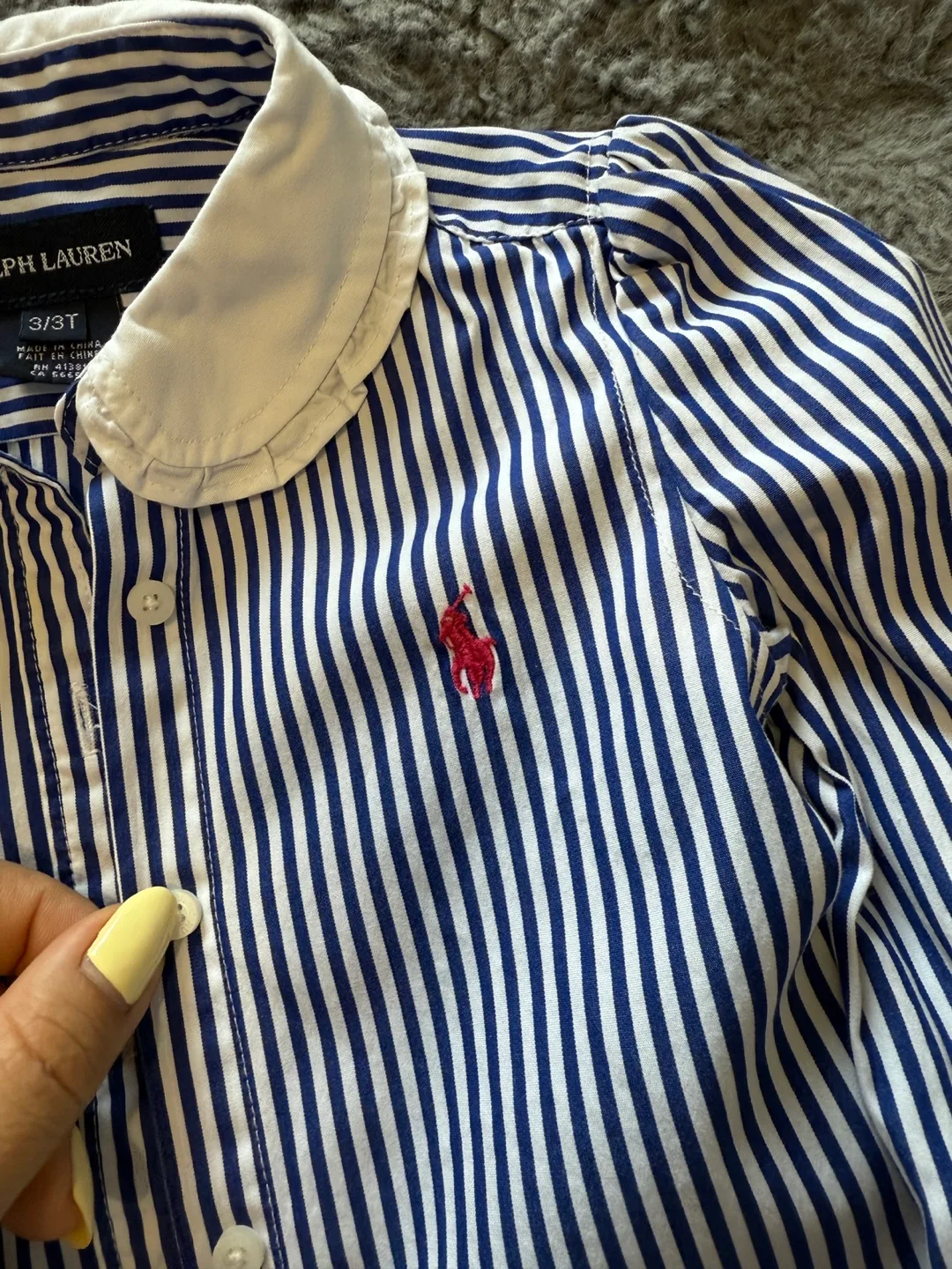 Ralph Lauren Girls' Striped Shirt - Size 3/3T image indicator(3)