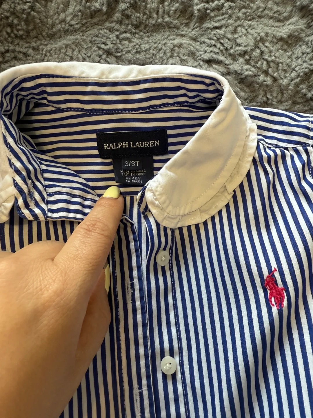 Ralph Lauren Girls' Striped Shirt - Size 3/3T image indicator(2)