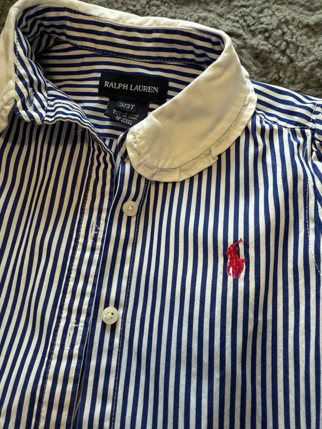 Ralph Lauren Girls' Striped Shirt - Size 3/3T image indicator(4)