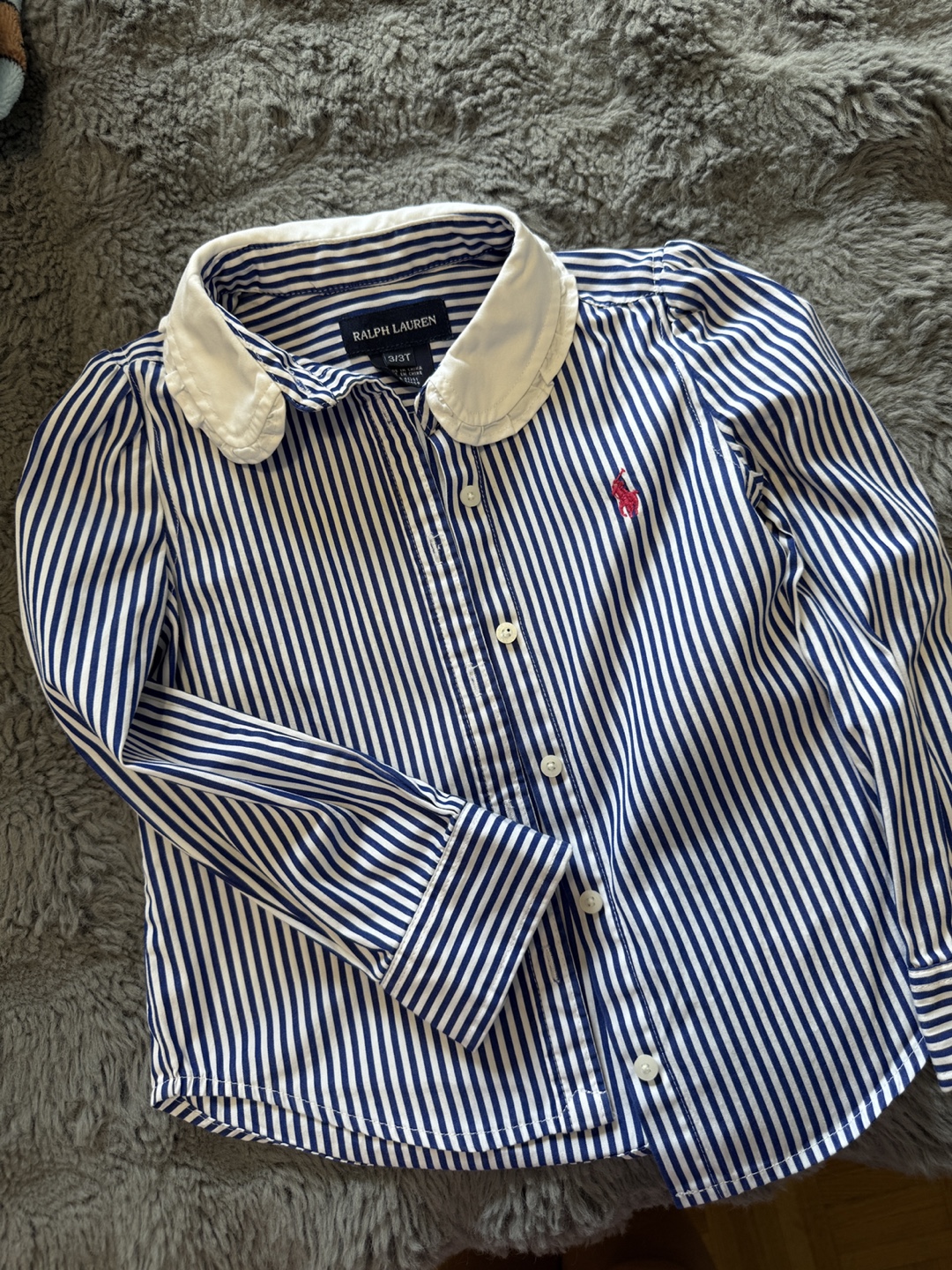 Ralph Lauren Girls' Striped Shirt - Size 3/3T