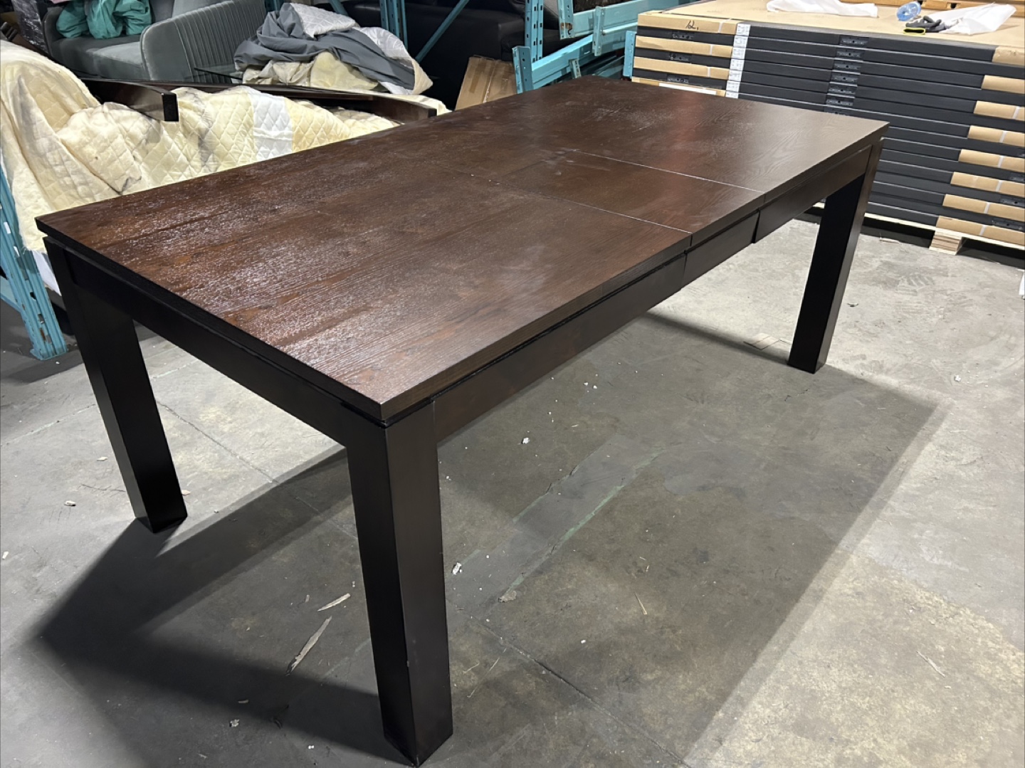 Brand new Extendable Dark Wood Dining Table - photo 4