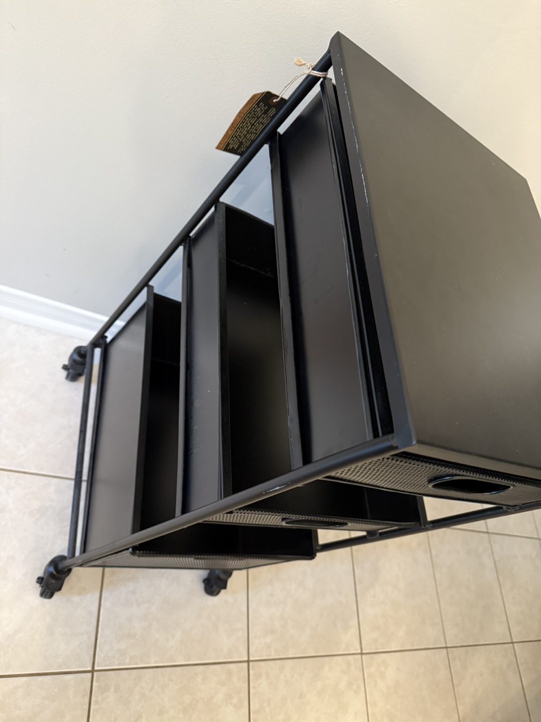 Metal Rolling Cart with 3 Drawers - 32cm - photo 4