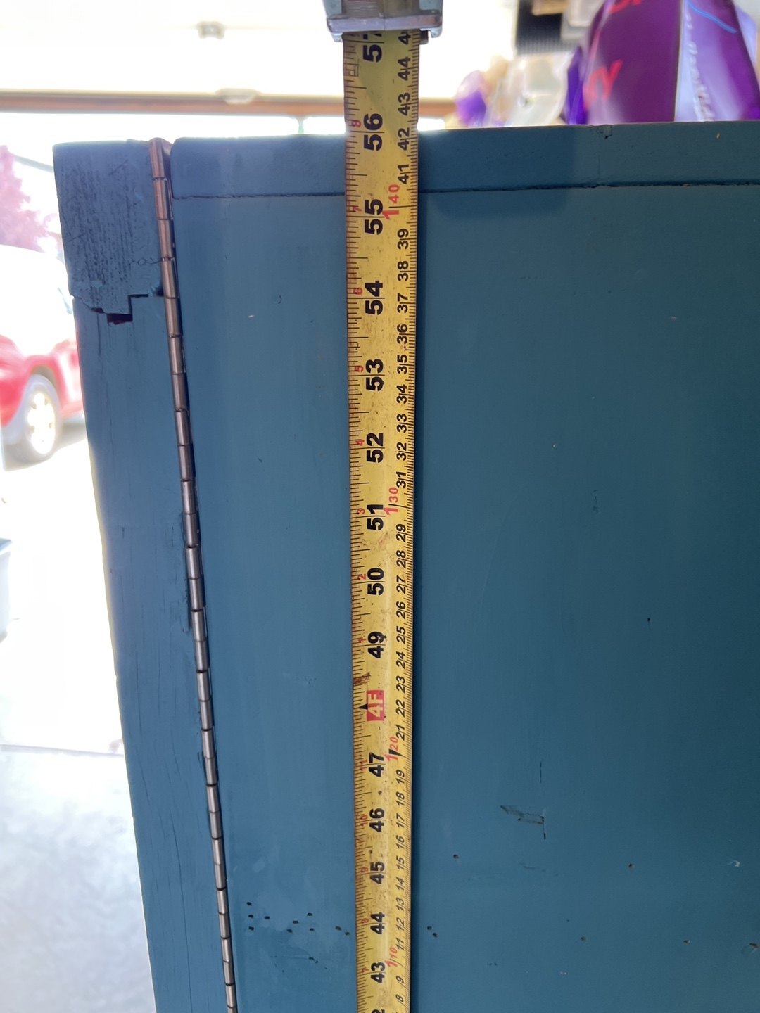 Blue Painted Display Cabinet - 57" x 29" x 13” - photo 4
