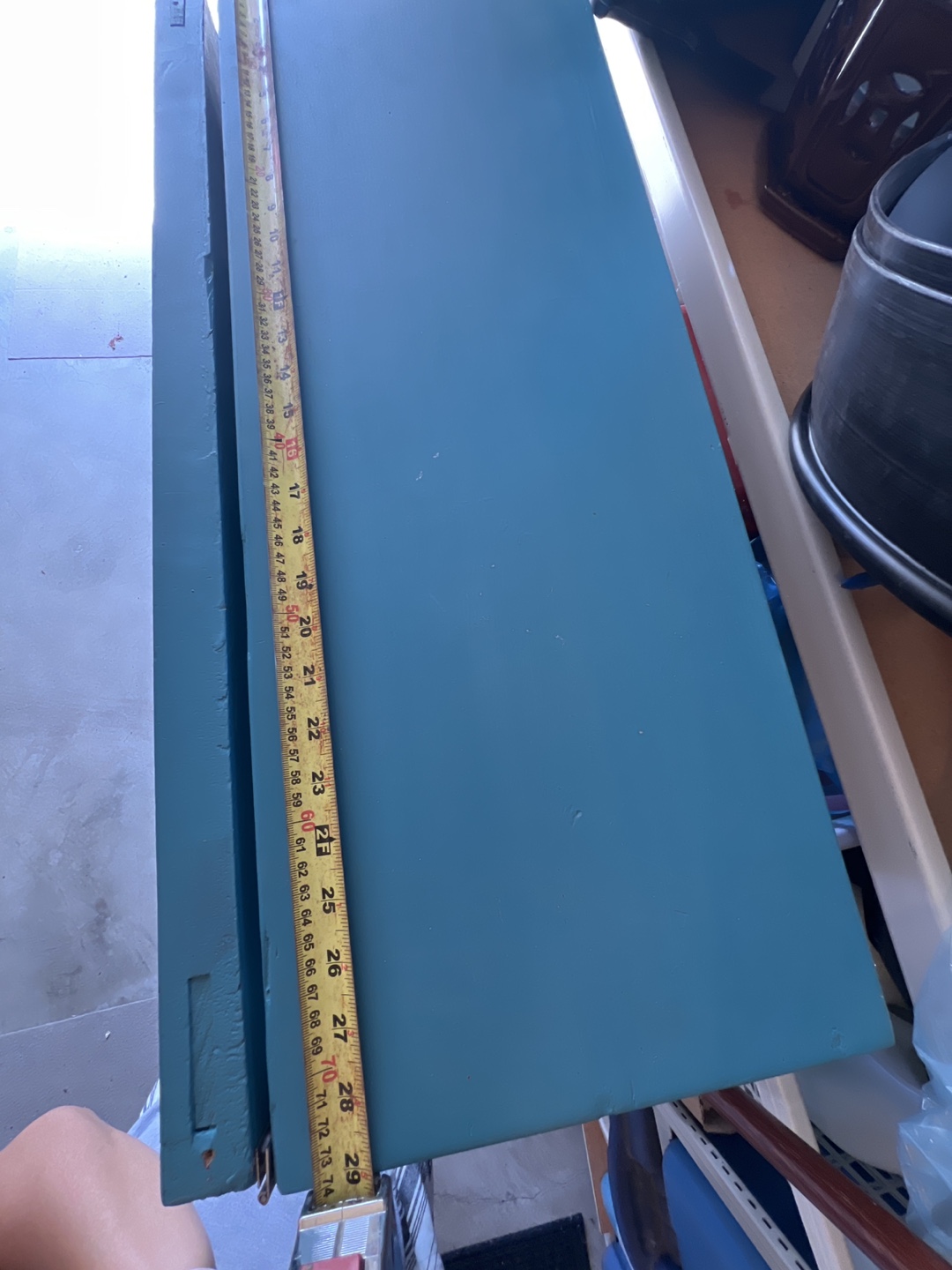 Blue Painted Display Cabinet - 57" x 29" x 13” - photo 2