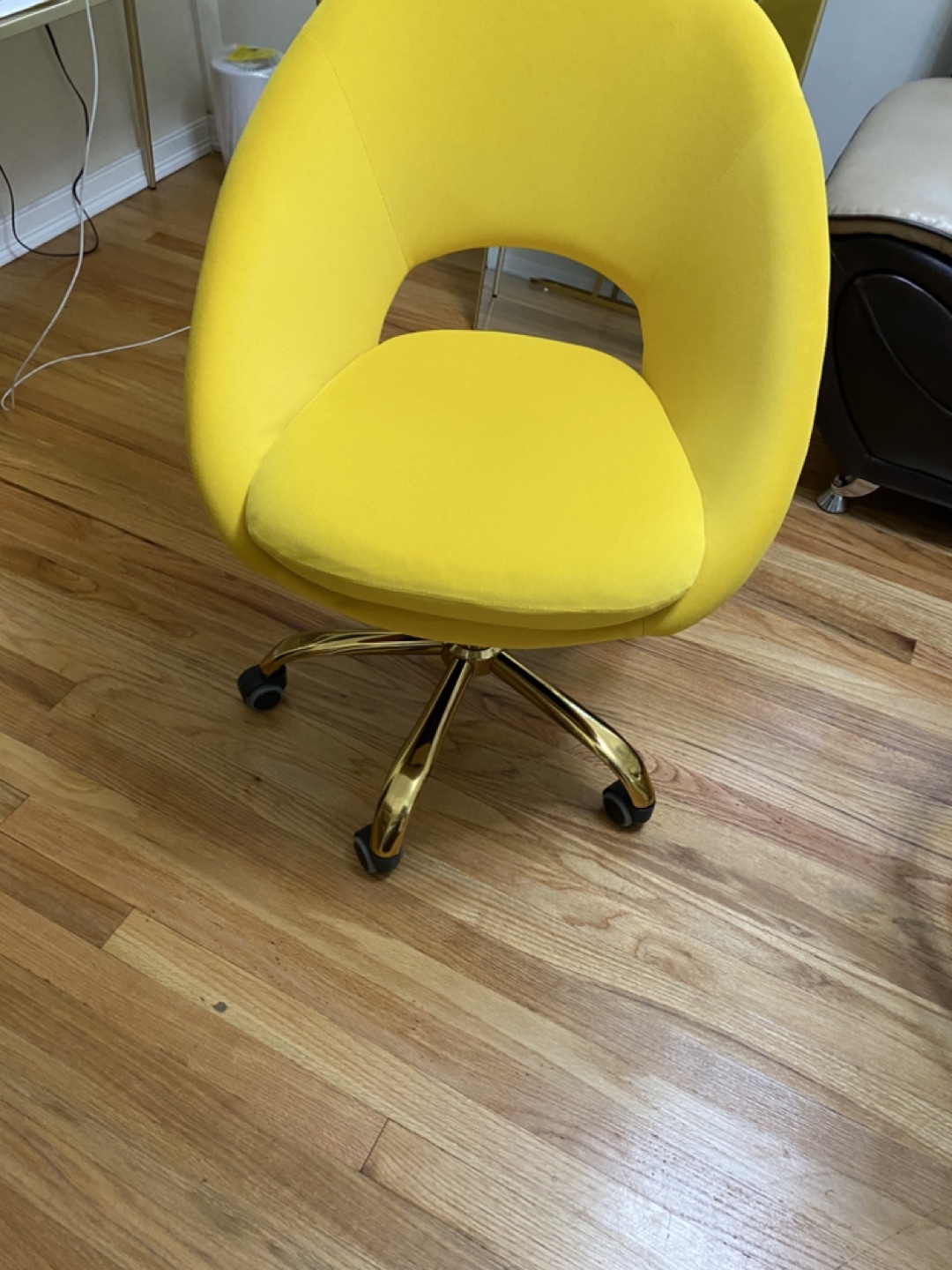 Yellow Swivel Desk Chair