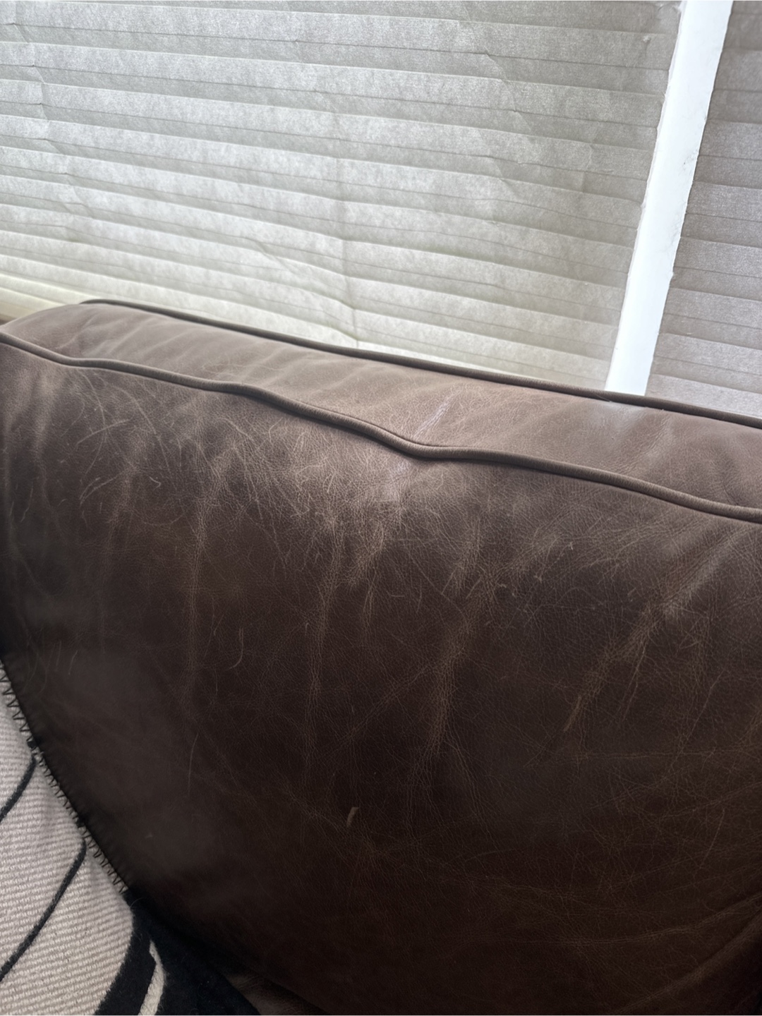 Structube Leather Sofa - Brown - photo 2