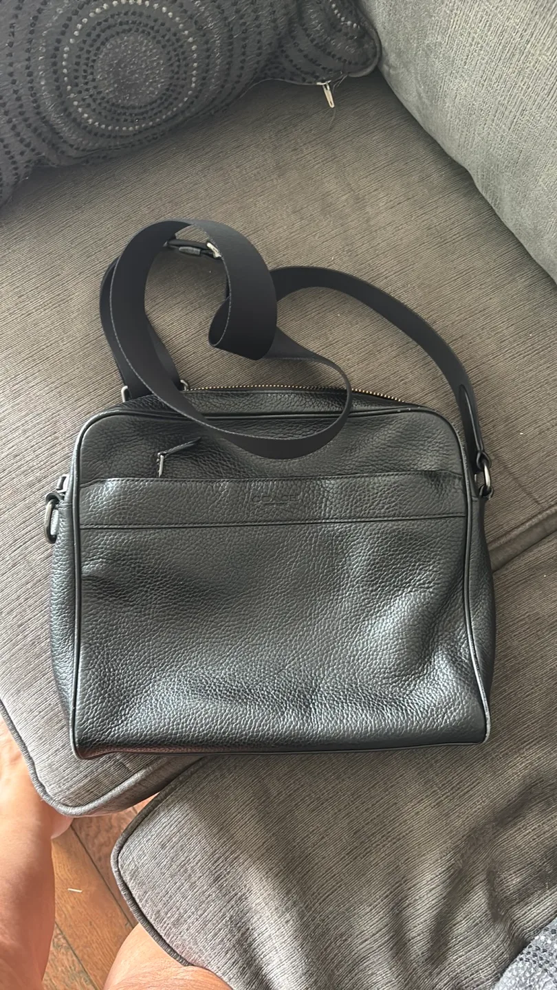 Coach Black Leather Crossbody Bag thumbnail