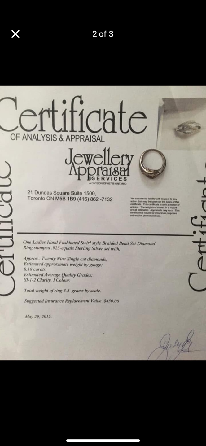 Sterling Silver Diamond Ring & Pendant - photo 4