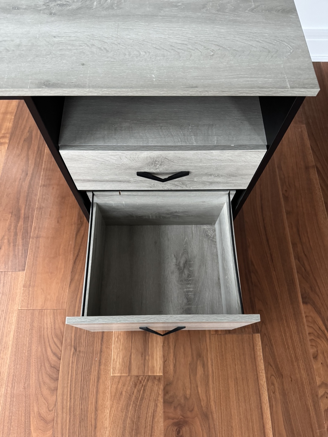 Computer Desk with Extendable Keyboard Tray and 2 Drawers - photo 2