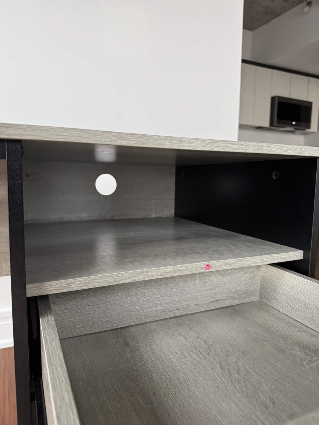 Computer Desk with Extendable Keyboard Tray and 2 Drawers - photo 4