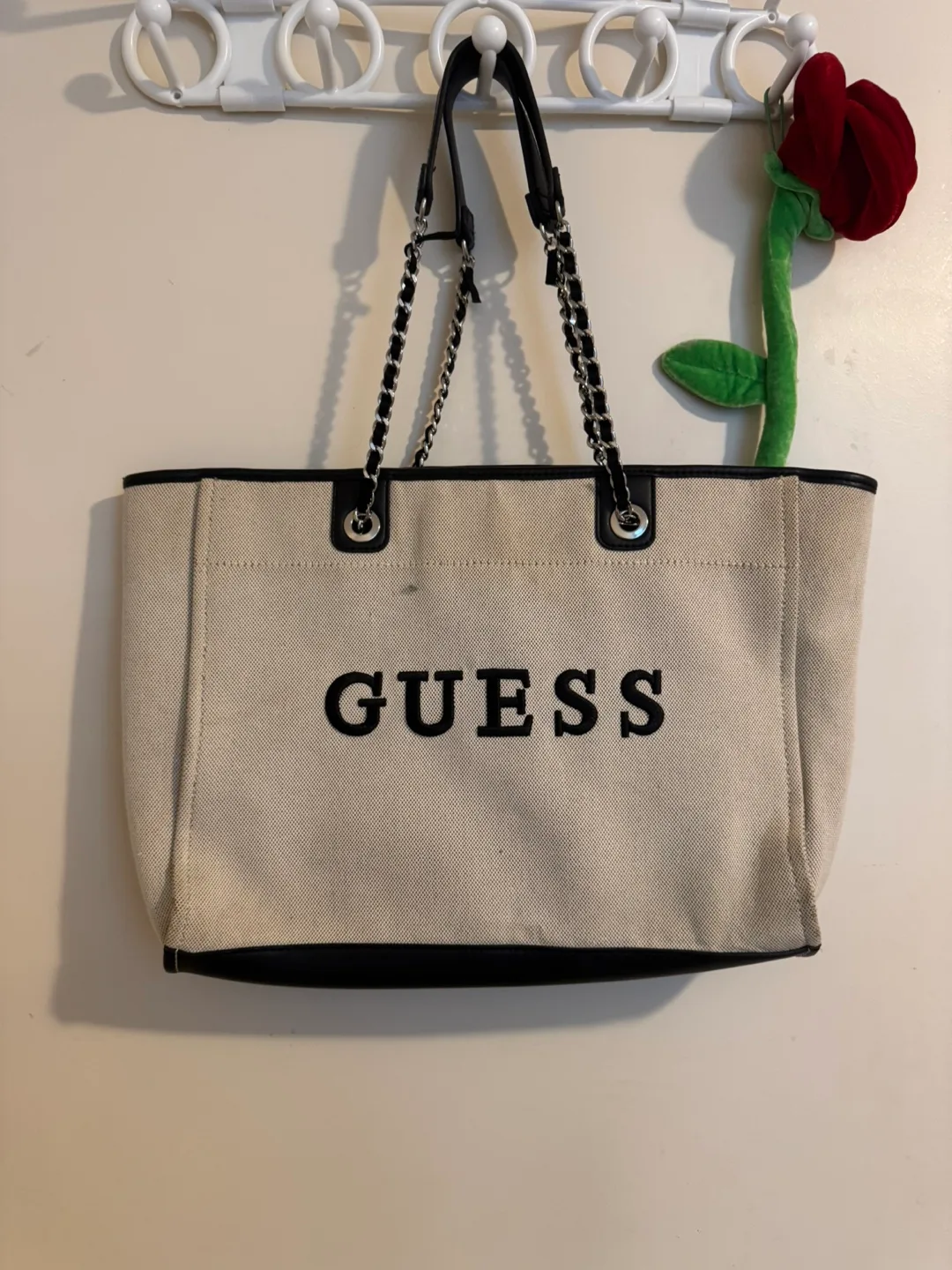 Guess Tote Bag - Beige & Black thumbnail
