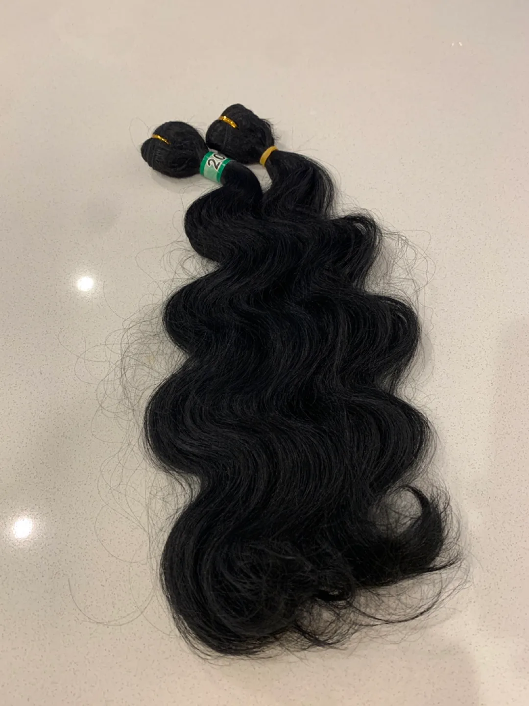 Black Wavy Hair Extensions - 20 inch thumbnail