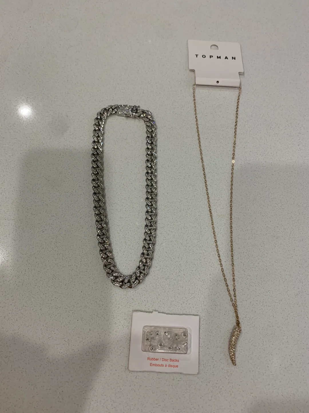 Topman Gold Necklace & Silver Chain thumbnail