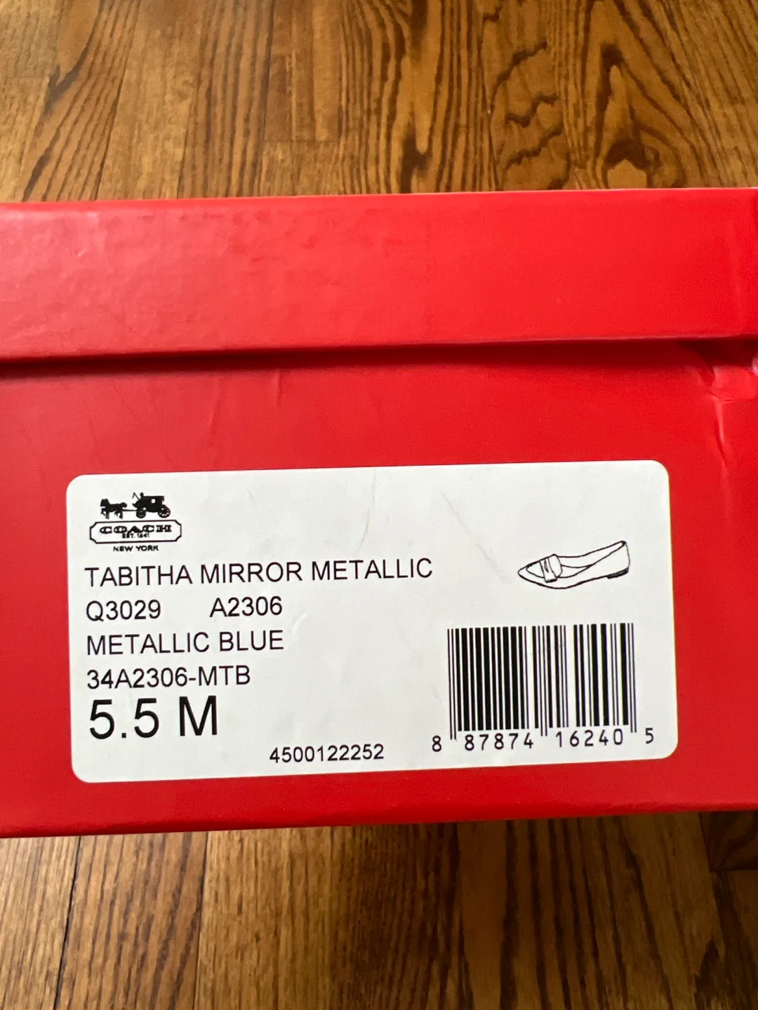 Coach Tabitha Mirror Metallic Loafers - Size 5.5M thumbnail