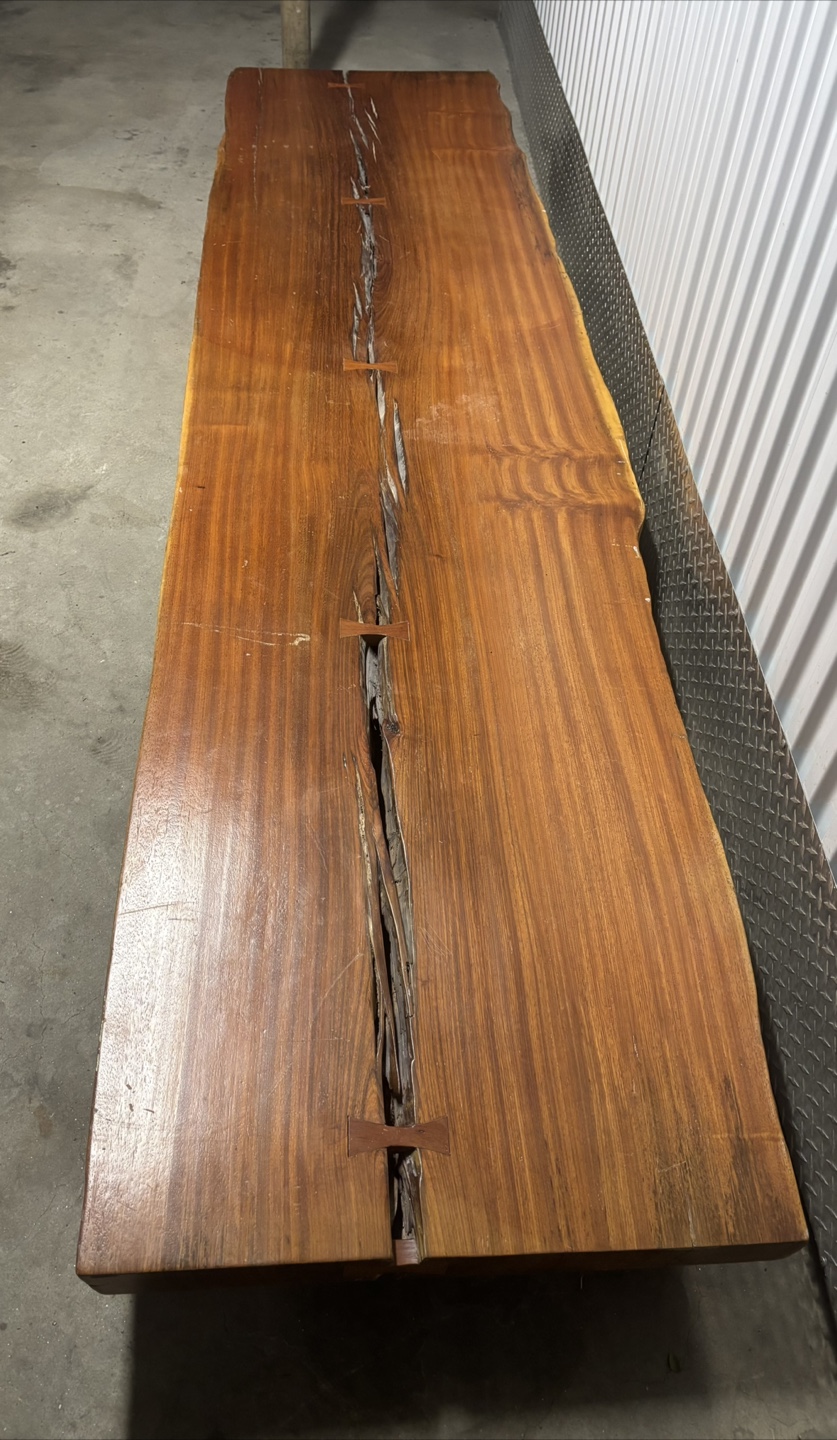 Makha Wood Freeform Table 126x28-32x30h