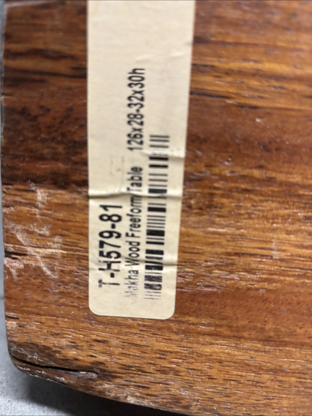 Makha Wood Freeform Table 126x28-32x30h - photo 5