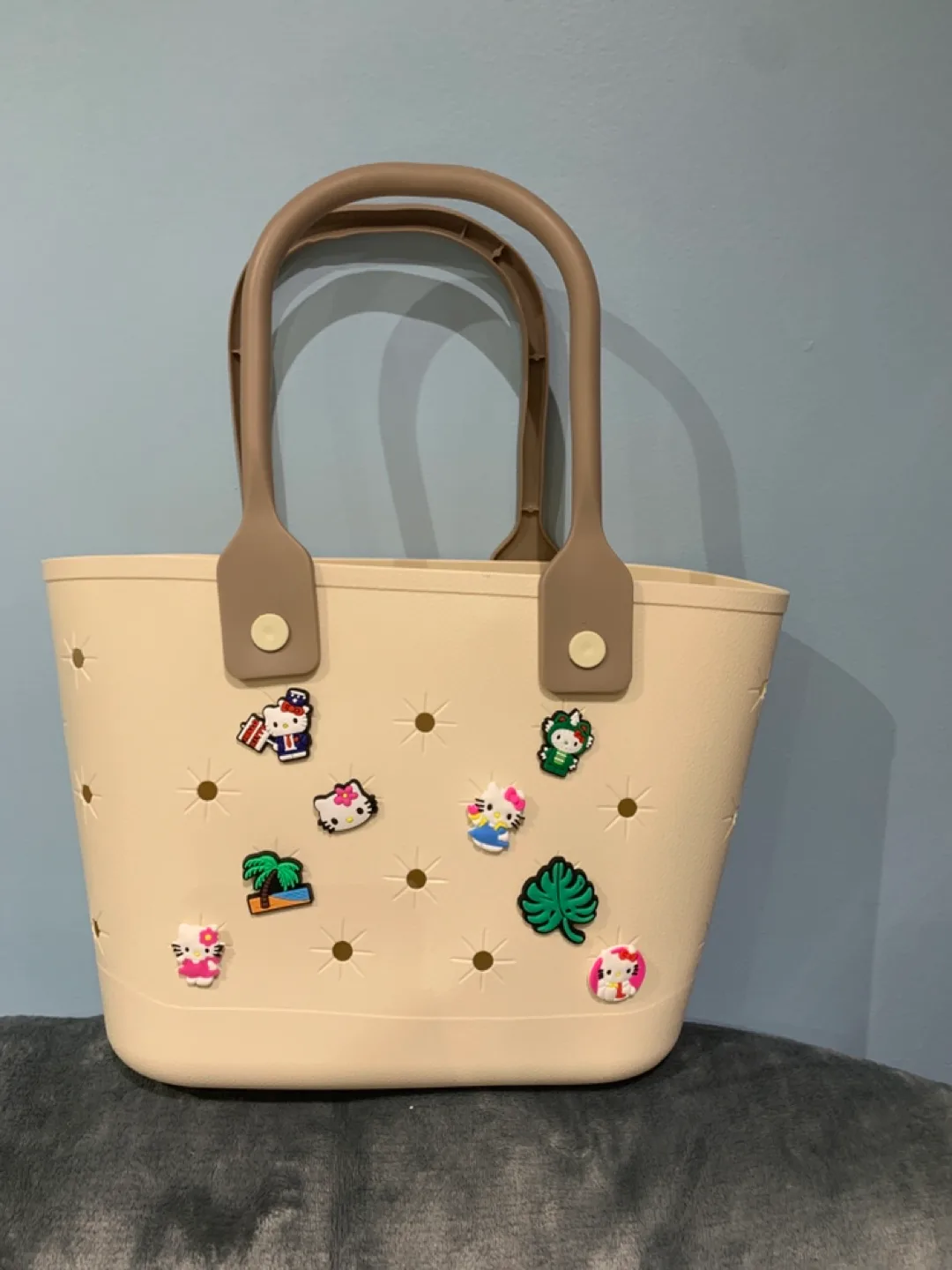 Bogg Like Bag Tote with Hello Kitty Charms thumbnail