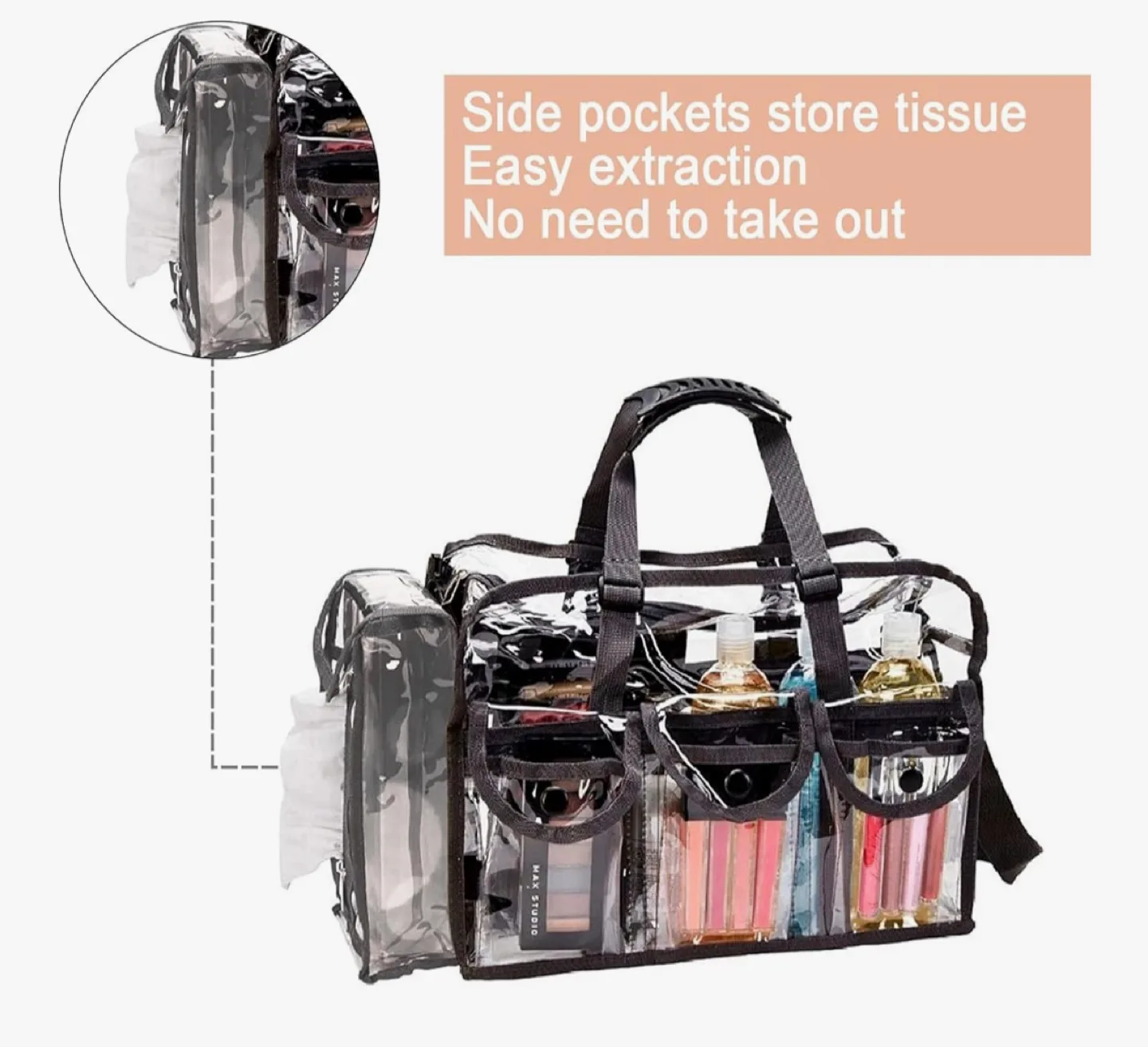 Clear Makeup Bag Organizer image indicator(3)