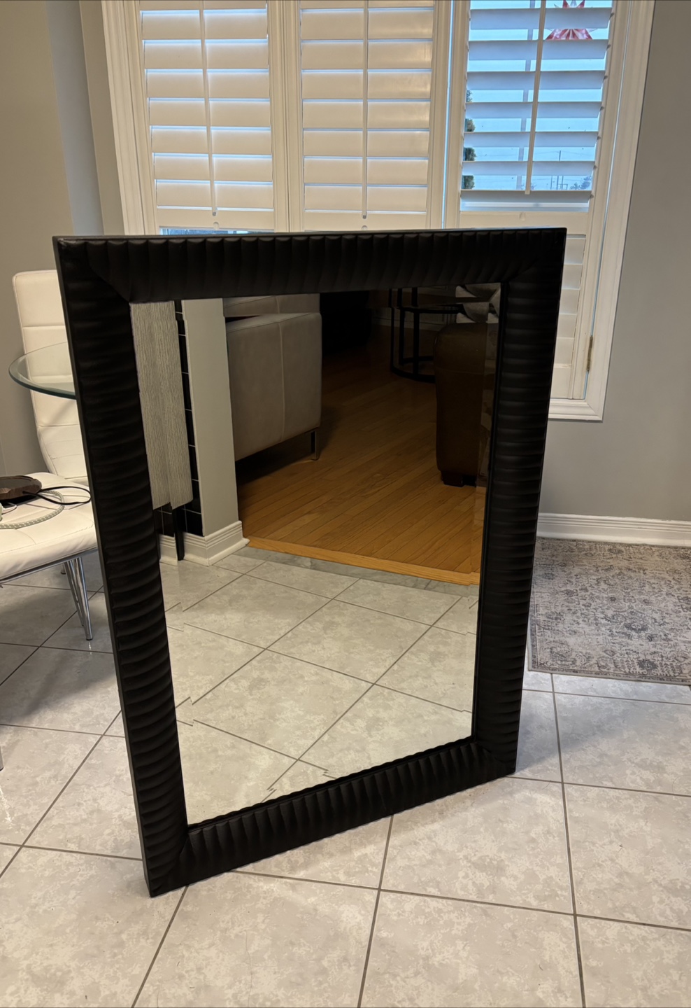 Large Black Framed Mirror - photo 2