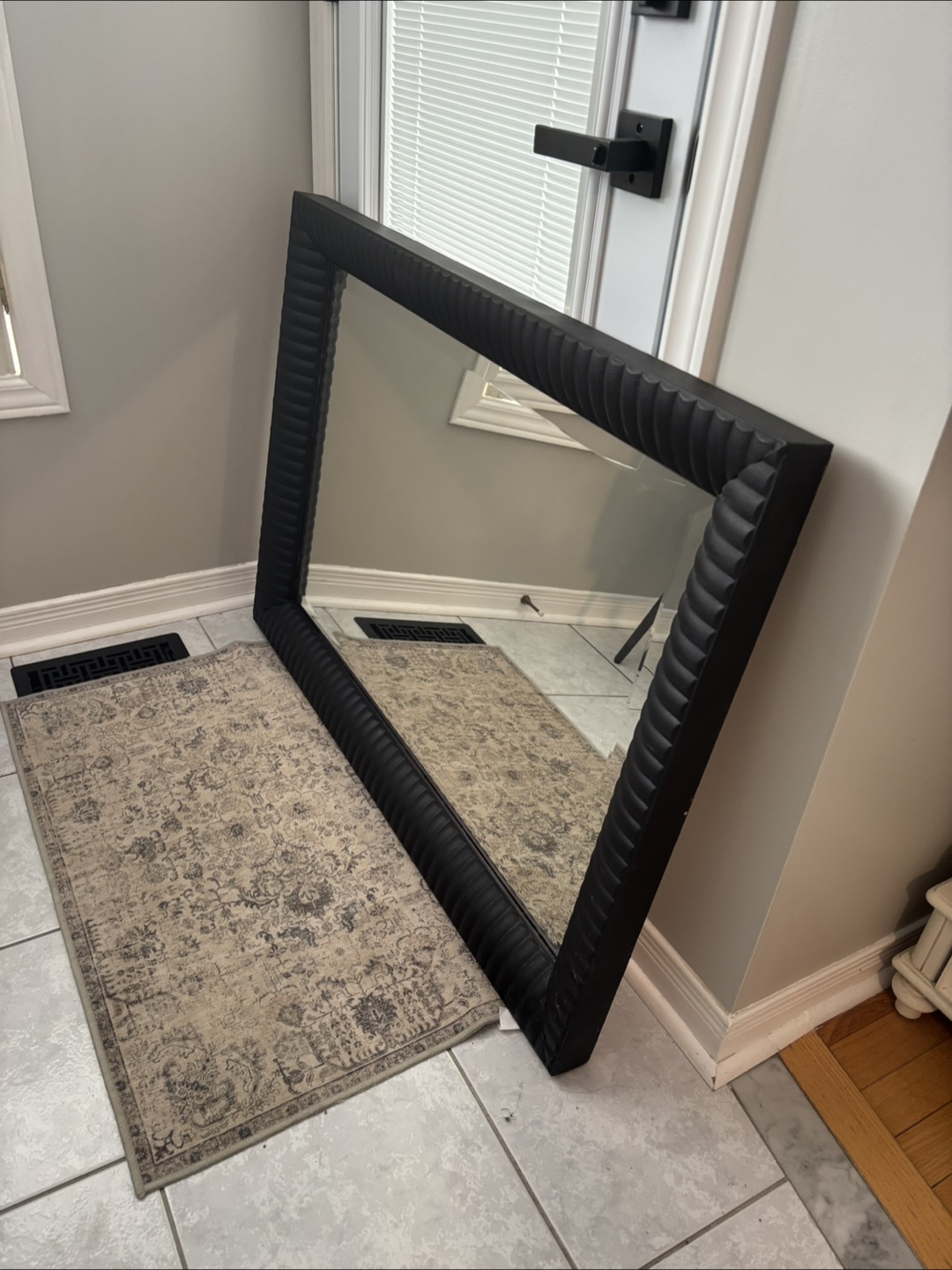 Large Black Framed Mirror - photo 3