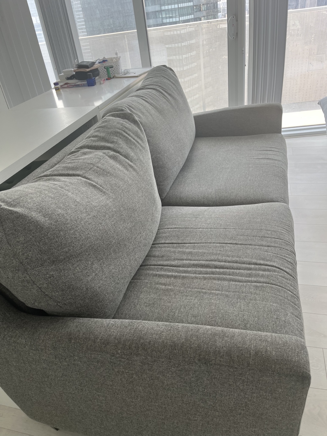 Lazyboy Grey Loveseat Sofa - photo 3