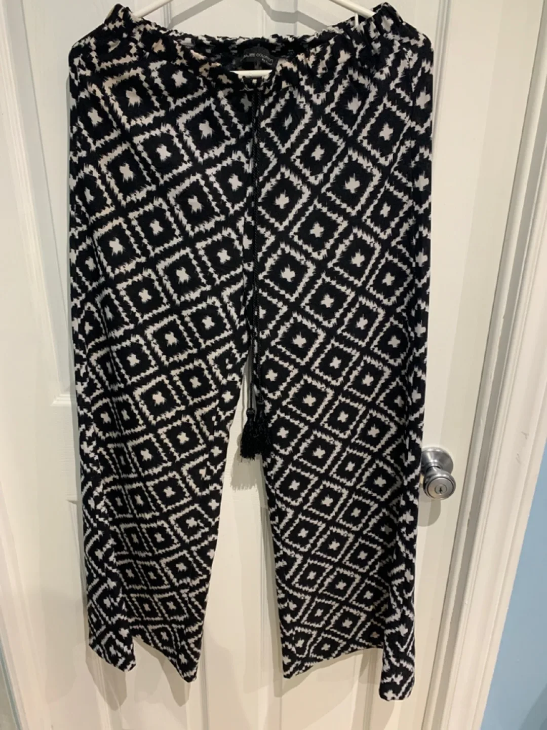 Bajee Collection Black & White Patterned Pants thumbnail