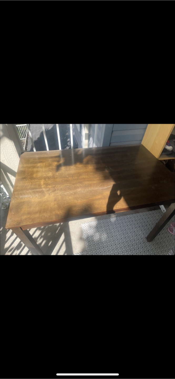 Wooden Table 45" x 28" - photo 2
