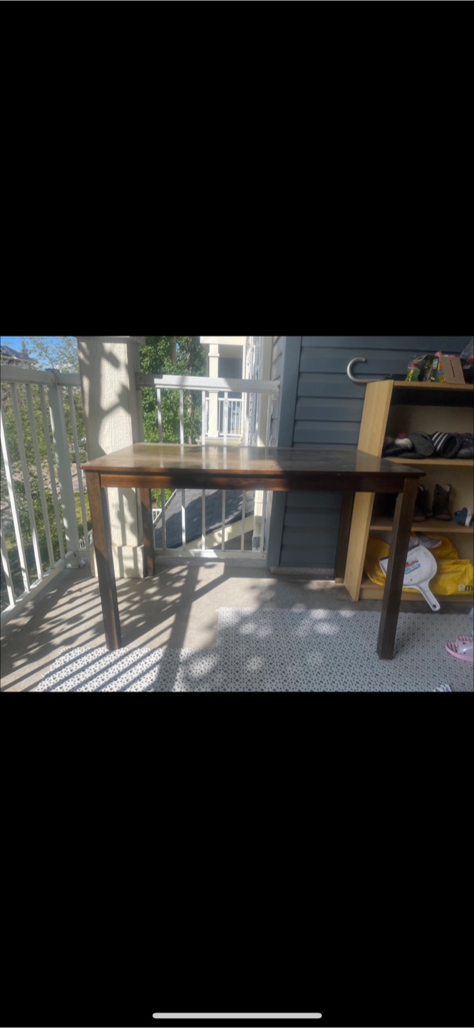 Wooden Table 45" x 28"