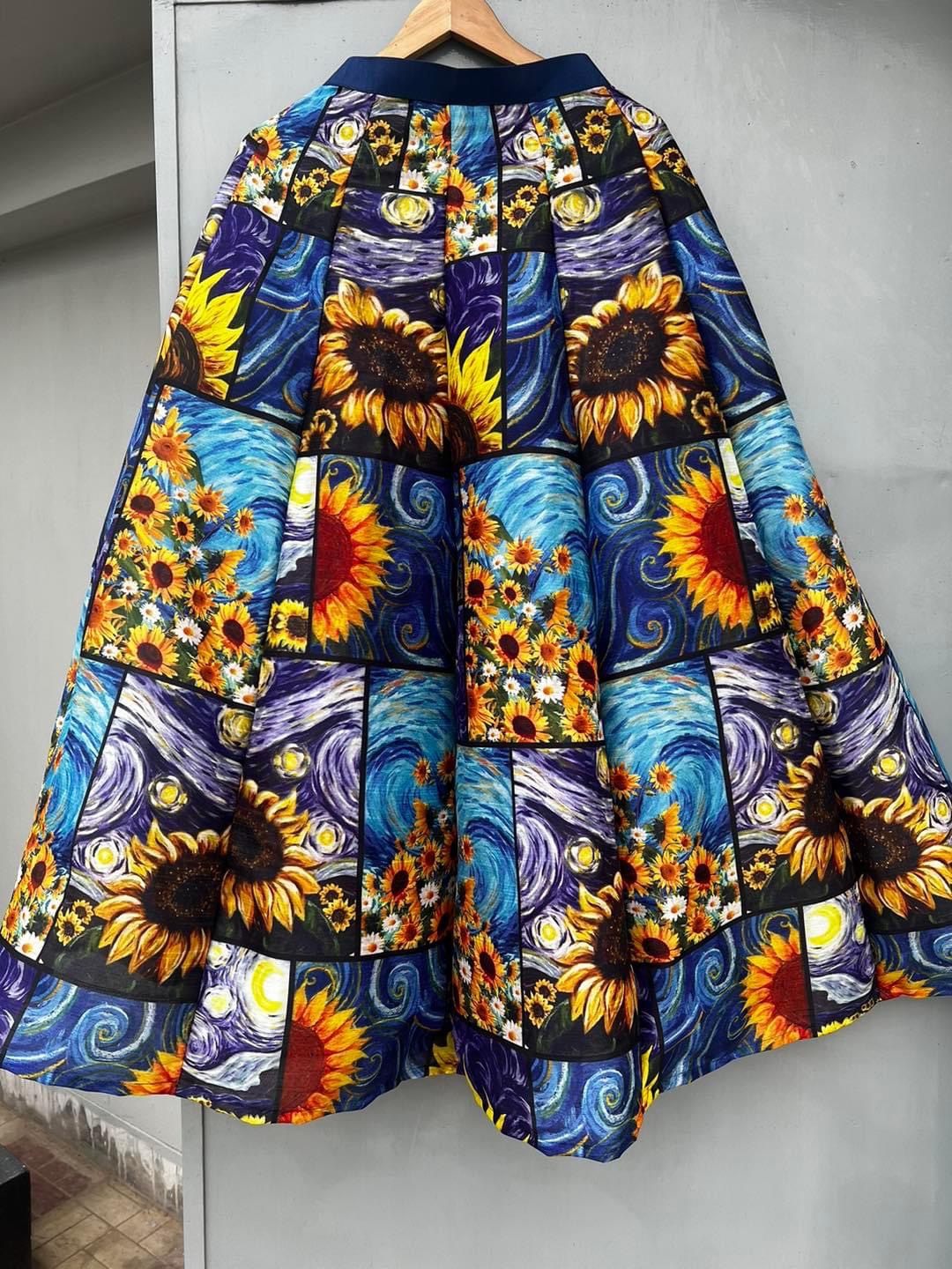 Starry Night Pattern Skirt