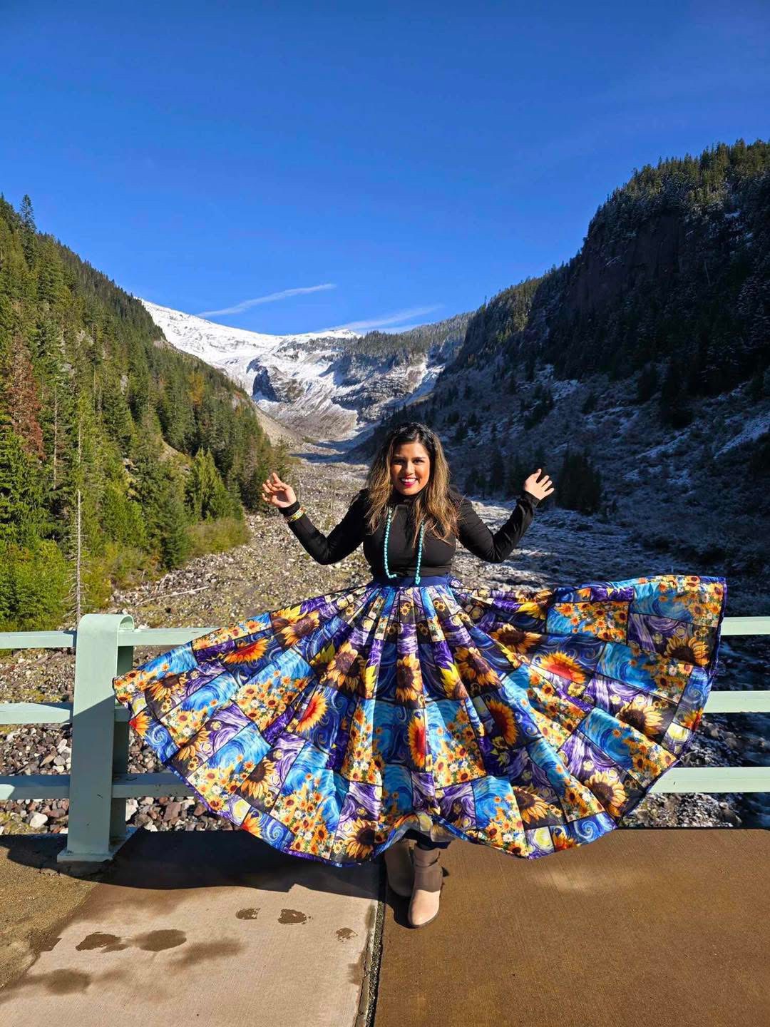Starry Night Pattern Skirt - photo 4