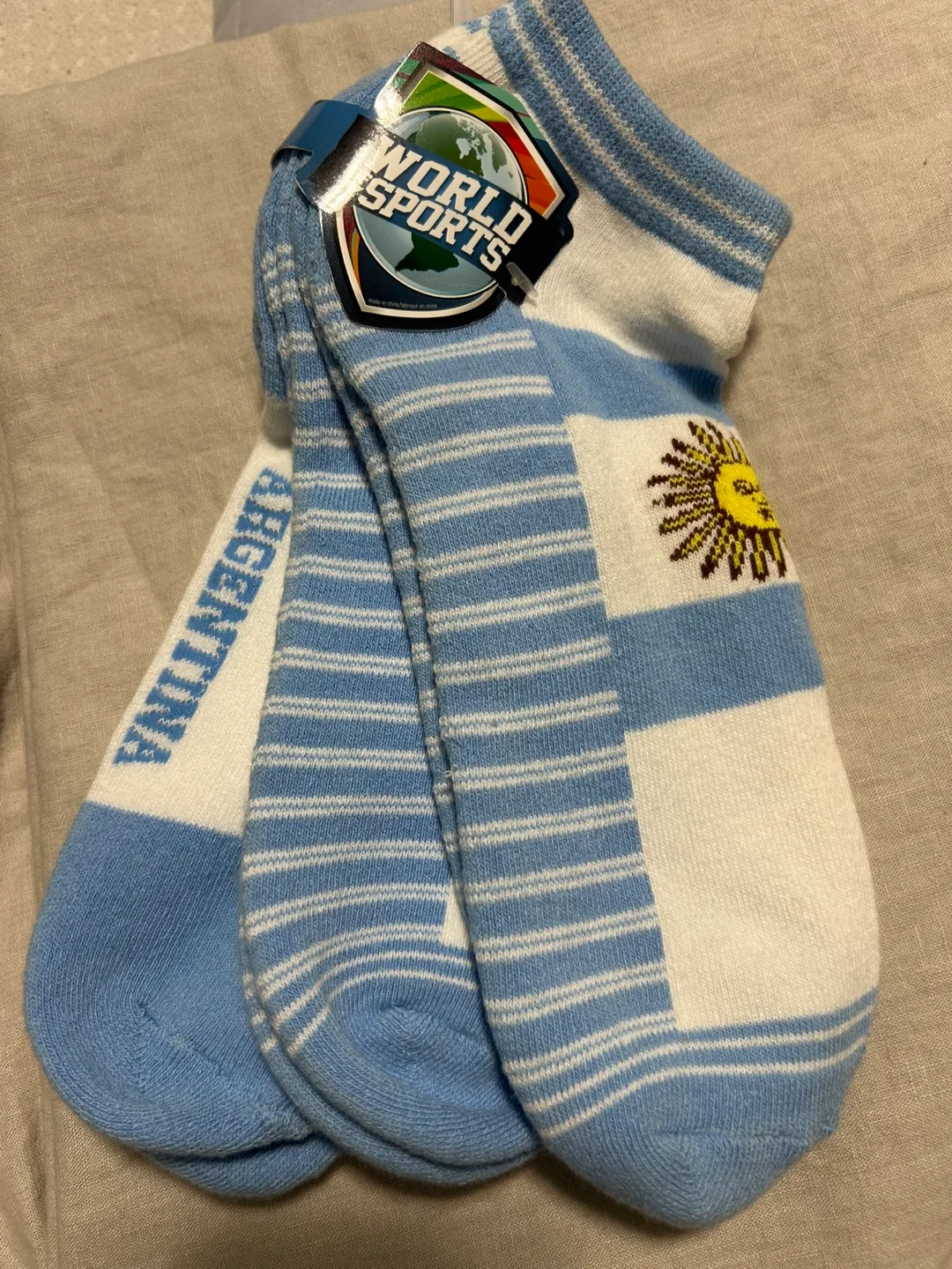 World of Sports Argentina Socks bundle-  Size 7-12 thumbnail