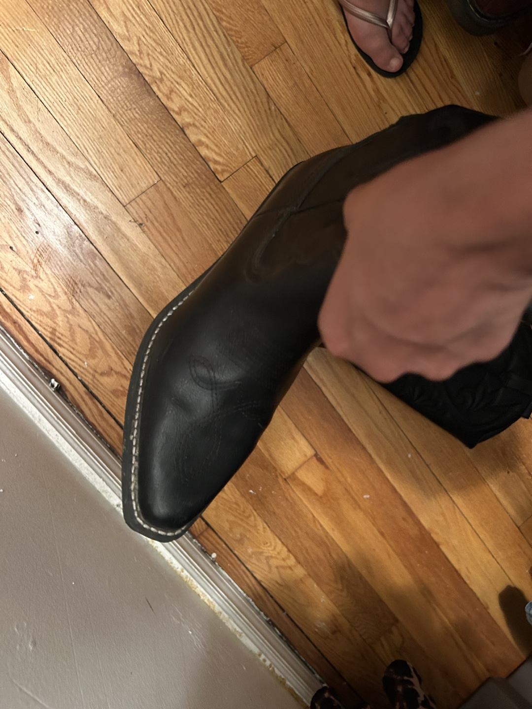 Black Leather Cowboy Boots 🥕 - photo 4