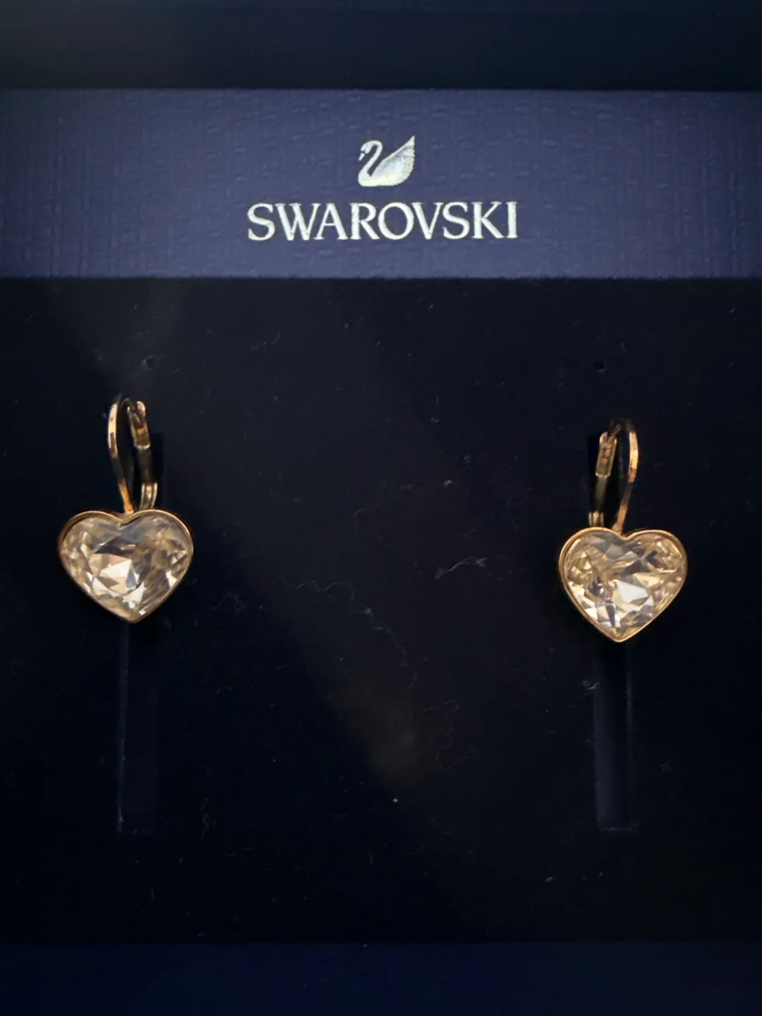 Swarovski Rose Gold-Tone Bella Heart Drop Earrings thumbnail