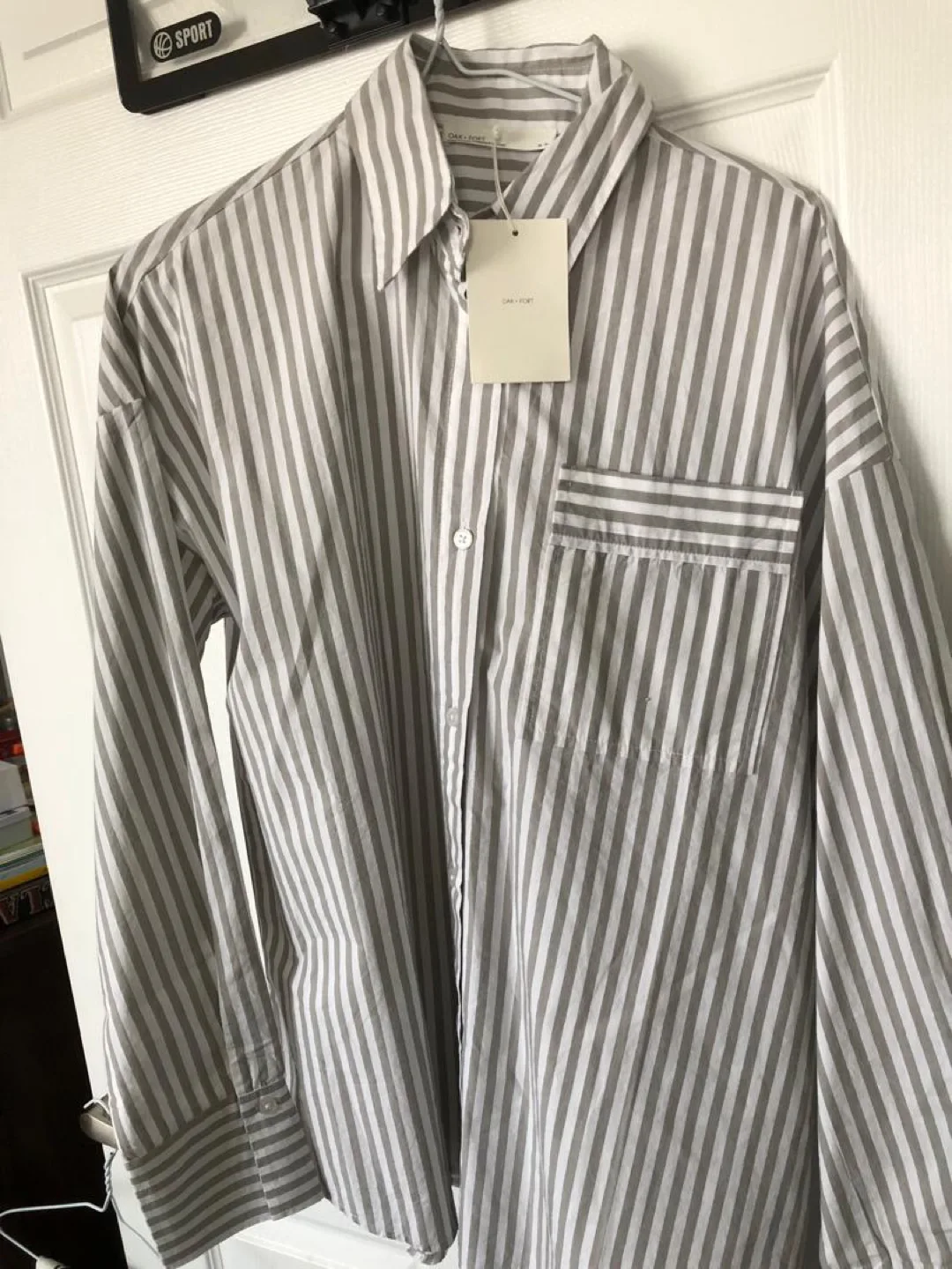 Zara Port Striped Oversized Shirt image indicator(2)