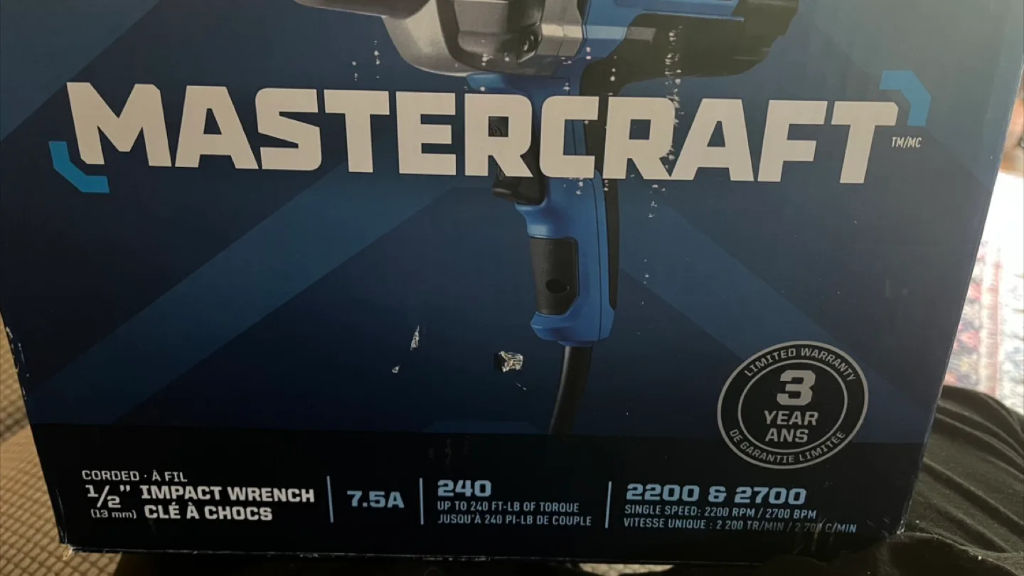 Mastercraft 1/2" Impact Wrench - Brand New! image indicator(2)